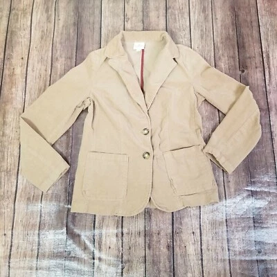 Blazer St. John's Bay para mujer S pequeño camel mangas largas cuello pana Foto 1 de 4