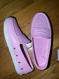 KIDS' girls size 3 FLOAFERS WATERPROOF EVA WATER SHOES pink - Picture 1 of 5