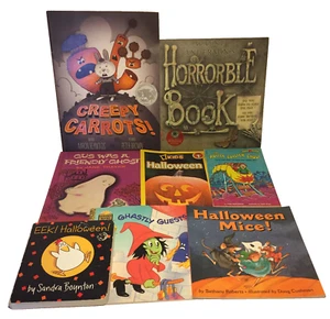 Halloween Spooky Scary And Creepy 8 Eight Book Lot Picture Books For Children - Picture 1 of 12