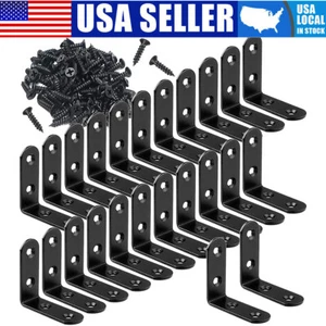 1.5" L-Shaped Bracket Corner Brace Stainless Steel Bracket 90 Degree Heavy Duty - Picture 1 of 6