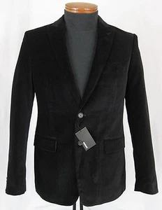 Chaqueta Blazer Hombre MURANO Negro Algodón Terciopelo Grande L NUEVO CON ETIQUETAS NUEVO - Imagen 1 de 4