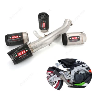 For Aprilia RSV4 RR RF 2017-2020 Exhaust Pipe 61mm Modified Carbon Fiber Muffler - Picture 1 of 11