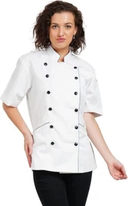 Professional Light Weight Short Sleeve Women's Chef Coat, - Picture 1 of 68