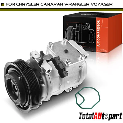 AC Compressor w/ Clutch for Grand Cherokee 1998 Chrysler Dodge Plymouth Voyager - Image 1 of 4