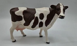 Brown Holstein Cow Figure Toy Child Gift Plastic Figura Vaca Juguete Plástico - Picture 1 of 6