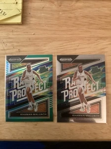 2024 Prizm Draft Picks Khaman Malauch Lot: Base & Green (2 Cards) Rated Prospect - Bild 1 von 2