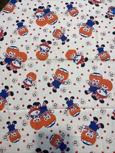 Vintage Raggedy Ann and Andy Fabric 34” X 23” - Picture 1 of 4