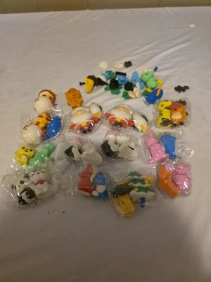 Gomas de borrar rompecabezas de animales japoneses Iwako enorme lote de 24 nuevas sin abrir y más abiertas Foto 1 de 4