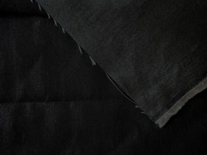 BLACK SHINY  COTTON BLEND FABRIC  MEDIUM WEIGHT   3 1/2 YARDS X 60  INCHES - Picture 1 of 2