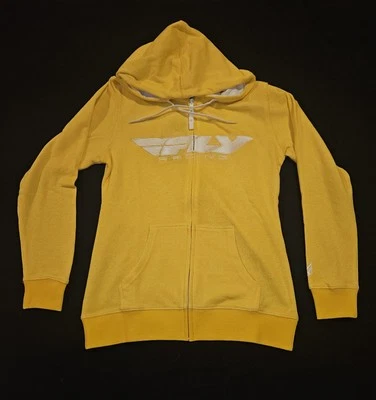 FLY RACING WOMEN'S FLY CORPORATE ZIP UP HOODIE - MUSTARD - Size Medium  - Image 1 of 4