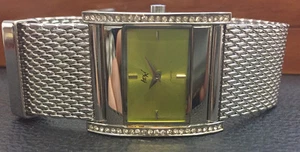 Luxus Designer Damen Taxi Uhr Rechte CKIG Mit Melanser Arm Band Mai Grün Metalik - Picture 1 of 4