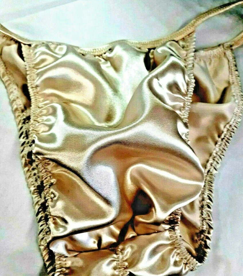 Biquíni ou zíper masculino cetim elástico costas completas Doc s m L ou GG ouro EUA - Imagem 1 de 1