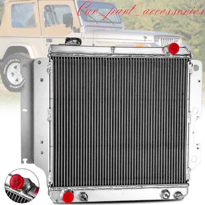 4ROW ALUMINUM RADIATOR Fit JEEP WRANGLER YJ TJ 2.4-4.2L L4 L6 GAS 1987-2006 NEW - Image 1 of 4