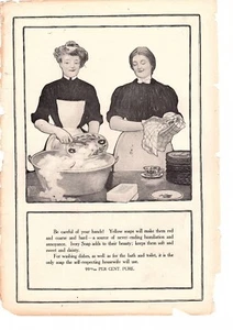 early 1900's IVORY SOAP  be careful of your hands washing VINTAGE ART AD   - Picture 1 of 1