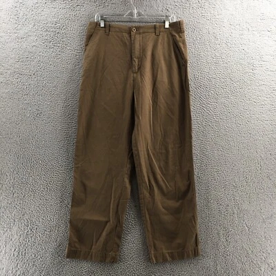 GH Bass Earth Chino Pants Mens 33/32 Brown Mid Rise Cotton Button Front Zip Fly - Image 1 of 4