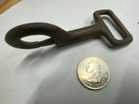 Vintage Rusty  Crusty 3-5/8" SPRING HOOK Dogs Boats Sailing Livestock, Restore Cover