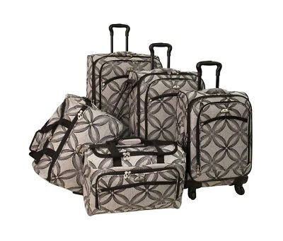 American Flyer Luggage Silver Clover 5 Piece Set Spinner, Black Gray, One Size - Image 1 of 4
