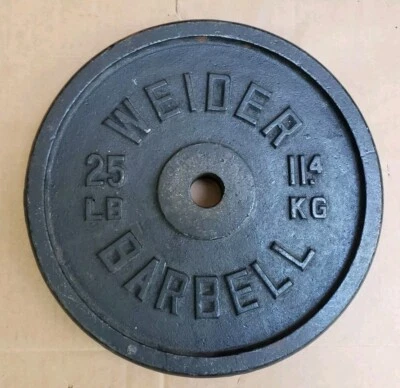 Vintage Weider Barbell Single Standard 25 Lb Plate - Image 1 of 2