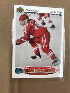 PAUL KARIYA WORLD JR CHAMPIONSHIPS Canada 91-92 Upper Deck Rookie NHL Card #50 - Picture 1 of 3