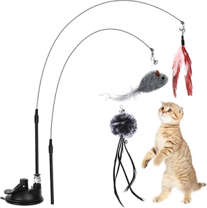 2 Pz Gioco Gatto Interattivo, Uccellino Giochi per Gatti Interattivi in Casa, Gi - Foto 1 di 7