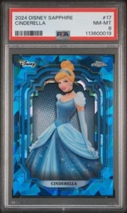 2024 Topps Chrome Disney #17 Cinderella Sapphire PSA 8 - Picture 1 of 2