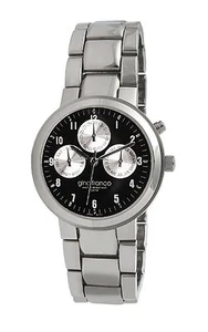Men's Steel Business Dress Watch w/ Multi Function Day Date Month by Gino Franco - Picture 1 of 2