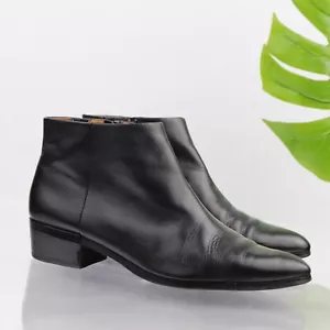 Bota Coach Montana para mujer talla 11 botín puntiagudo de cuero negro tacón bajo - Imagen 1 de 13