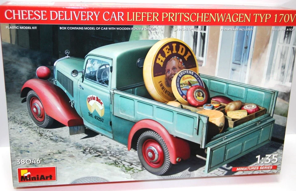 MINIART 1:35 PICK UP KIT CHEESE DELIVERY CAR LIEFER PRITSCHEWAGEN TYP 170V 38046 - Immagine 1 di 1
