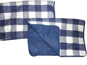 EDDIE BAUER LAKEHOUSE BLUE BUFFALO CHECKS (2) KING PILLOW SHAMS 20X36 - Picture 1 of 5