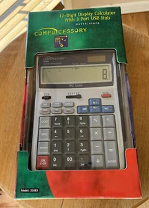 Compucessory 22083 Business Calculator 12 Digit Display USB 3 Port Hub PC Link - Picture 1 of 4