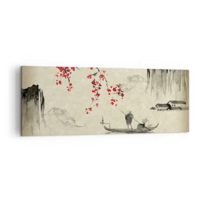 Wandbilder 140x50cm Leinwandbild Blume Kirschen Japan Groß XXL Bilder Wanddeko - Bild 1 von 4