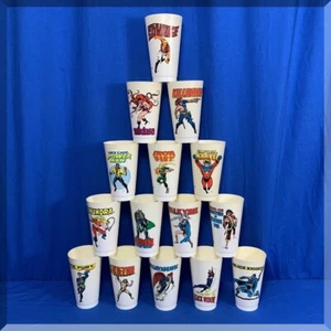 VINTAGE 1975 MARVEL SUPERHEROES 7-ELEVEN CUPS LOT C - STAN LEE - FREE SHIPPING - Picture 1 of 9