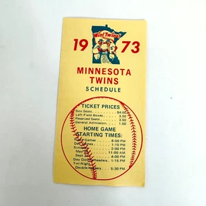 Minnesota Twins Pocket Schedule Metropolitan Stadium VTG 1972 Collectible - Picture 1 of 4