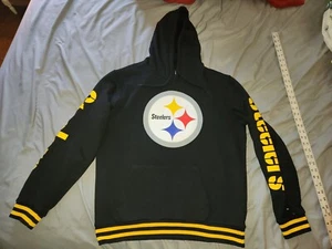 TERRY BRADSHAW #12 STEELERS LOGO PLAYER HOODIE HOODED SWEATSHIRT LARGE - Picture 1 of 14