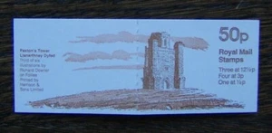 Great Britain 50p Booklet Paxtons Tower LLanarthney Dyfed MNH  - Picture 1 of 2