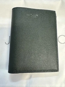 Saint Laurent Men’s Bi-fold Wallet Pebble Brand New Leather Dark Green ItalyRead - Picture 1 of 12