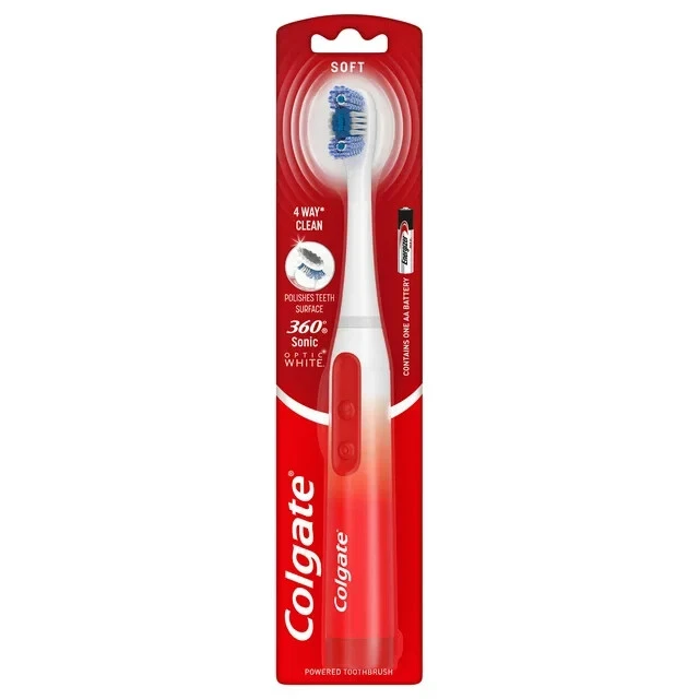 Cepillo de dientes a batería Colgate 360 Power Whitening, suave, paquete de 1 Foto 1 de 2