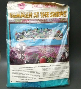 Vintage Paragon Embroidery Crewel Kit - Summer at the Shore - 12" x 30" New - Picture 1 of 5