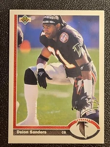 Tarjeta de fútbol americano 1991 Upper Deck Deion Sanders #154 como nueva - Imagen 1 de 2