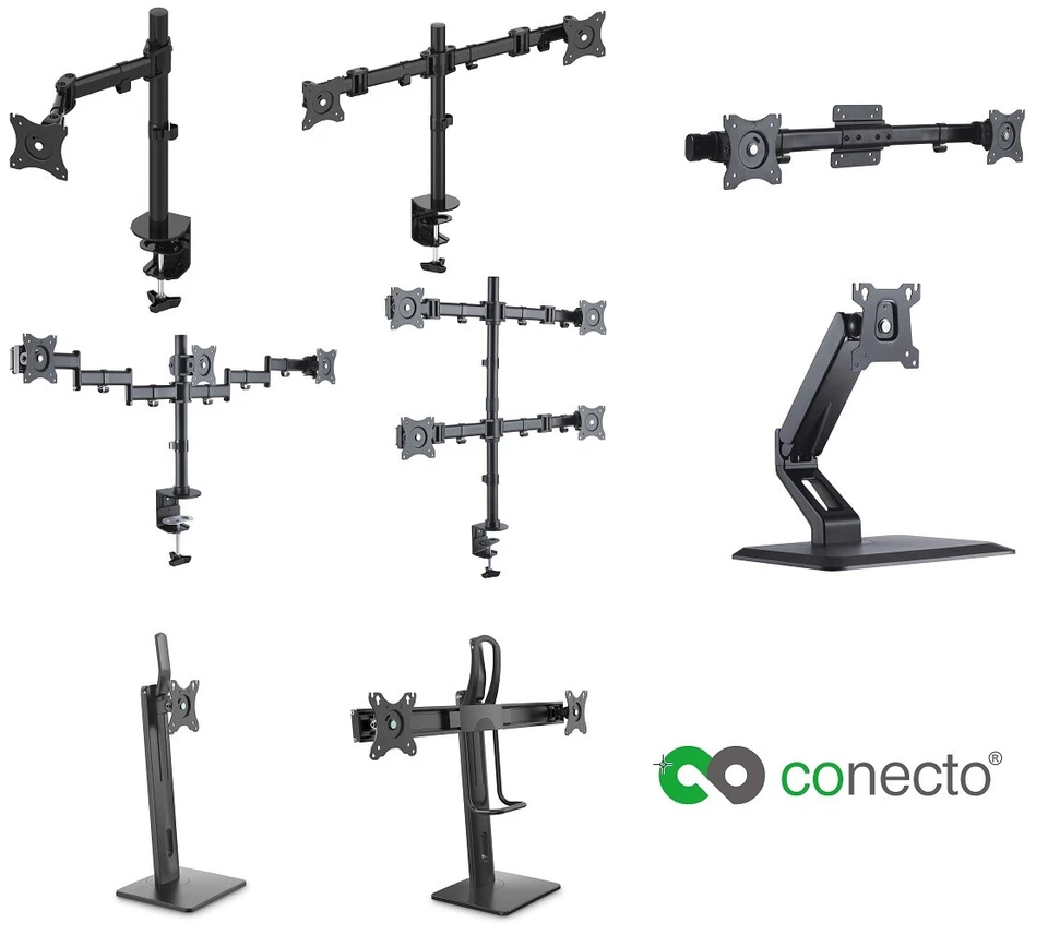 Monitor Halterung Schreibtisch Bildschirmhalter Ständer für LCD TV TFT - Bild 1 von 1