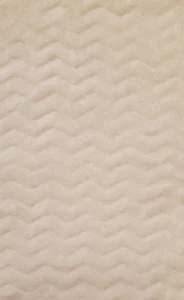 Cream Zig Zag Minky Fleece 1/2 Yard Fabric Plush Soft Blanket Sewing Crafts - Picture 1 of 5