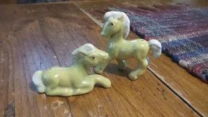 Vintage ROSEMEADE Keramik SALZ PFEFFER SET grün Colt, Pferd - Bild 1 von 3