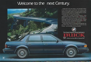 1989 Buick Century - Mountain Bridge - 11x16 Magazine Centerfold Print Ad Photo - Picture 1 of 1