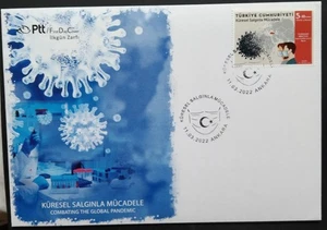 Turkey Struggle Against Covid 19 First Day Cover 2022-ZZIAA - Picture 1 of 3