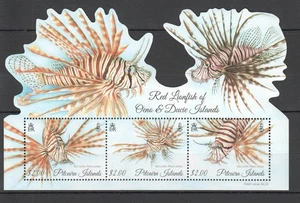 FT395 2015 ISOLE PITCAIRN PESCI VITA MARINA PESCE LEONE ROSSO! FORMA BL68 MNH - Foto 1 di 1