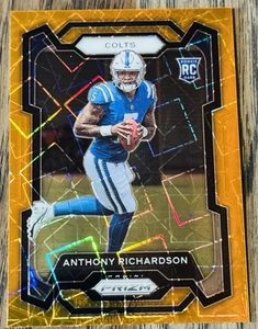 2023 Panini Prizm Rookie RC Orange Lazer Prizm #343 Anthony Richardson - Picture 1 of 2