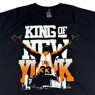 Patrick Ewing New York Knicks Bonafide Icon King Of NY Camiseta Negra Hombre’s 2XL Foto 1 de 4