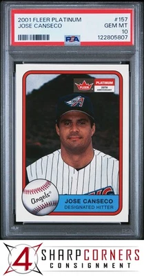 Fleer Platinum #157 2001 José Canseco Angels PSA 10 Foto 1 de 3