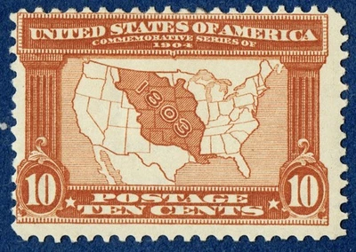 [V949] USA 1904 Scott#327 MLH 10c red brown cv:$125 - Image 1 of 2