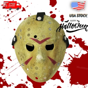 CASA CLAUSI Maske Cosplay Halloween Kostüm Maske Requisite Horror Hockey gelb - Bild 1 von 6